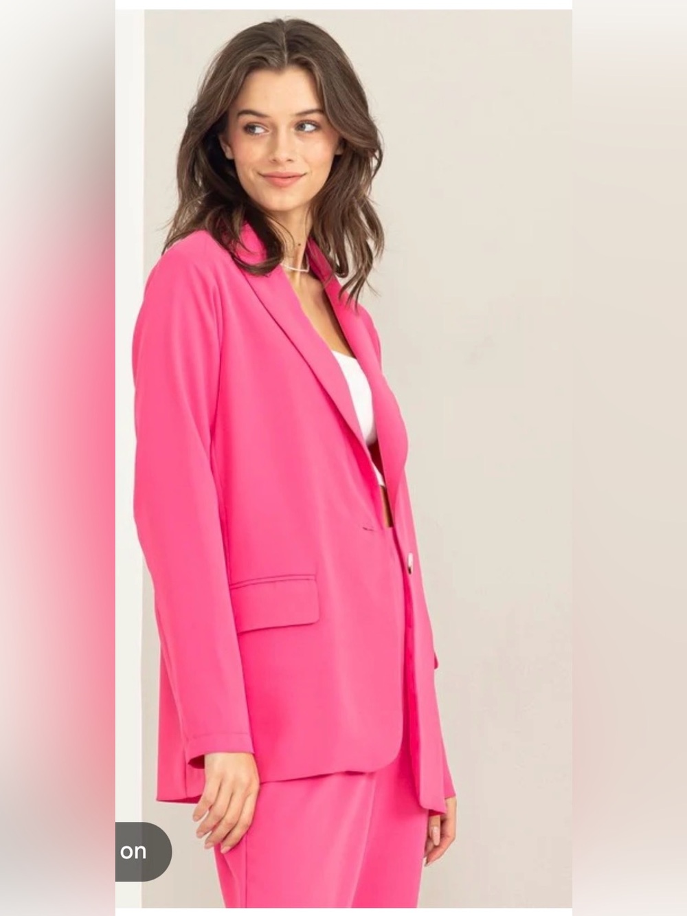 Sincerely Jules Hot Pink Tailored Blazer